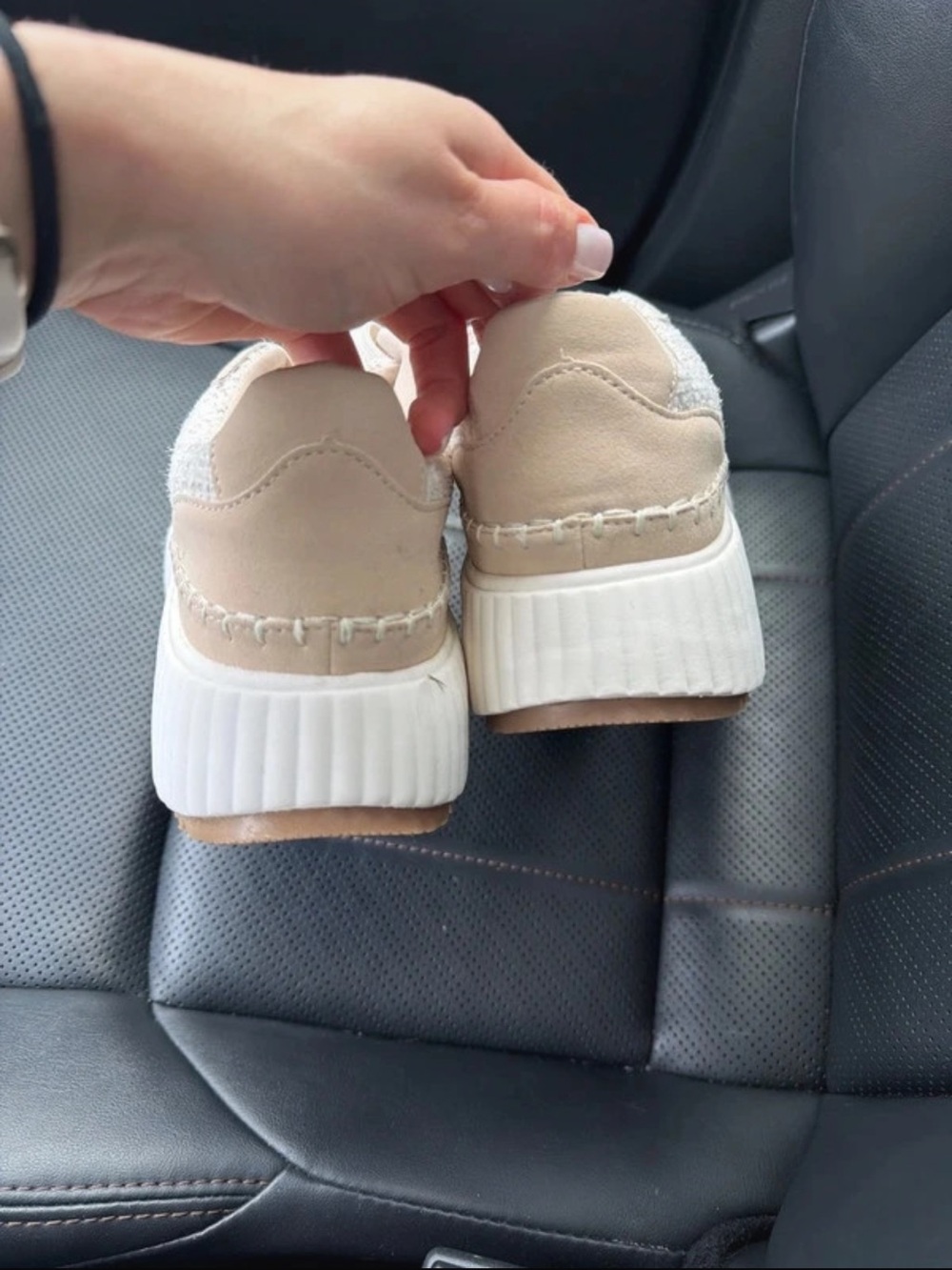 SERRA Women’s Casual Beige Knit Platform Sneakers size 9 - Picture 5 of 7